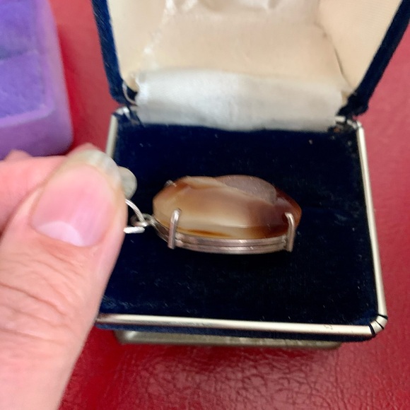 Sterling Silver & Agate Druzy Pendant - Picture 4 of 4